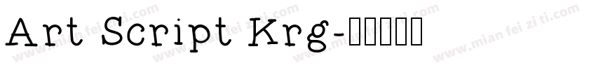 Art Script Krg字体转换